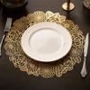 Round Heat Resistant Placemat 38cm Floral Laser Cut Design Durable Non-Slip Table Mat for Dining Kitchen Use