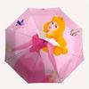 Princess Aurora, Butterflies Automatic Opening and Closing Umbrella - 8 Ribs Portable Folding Umbrella with Plastic Handle, Suitable for Lei