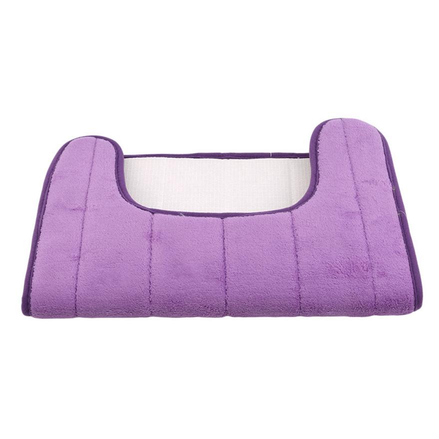 Soft U-Shaped Bathroom Rug Memory Foam Non Slip Water Absorption Toilet Bath Mat Home Decor Accessories