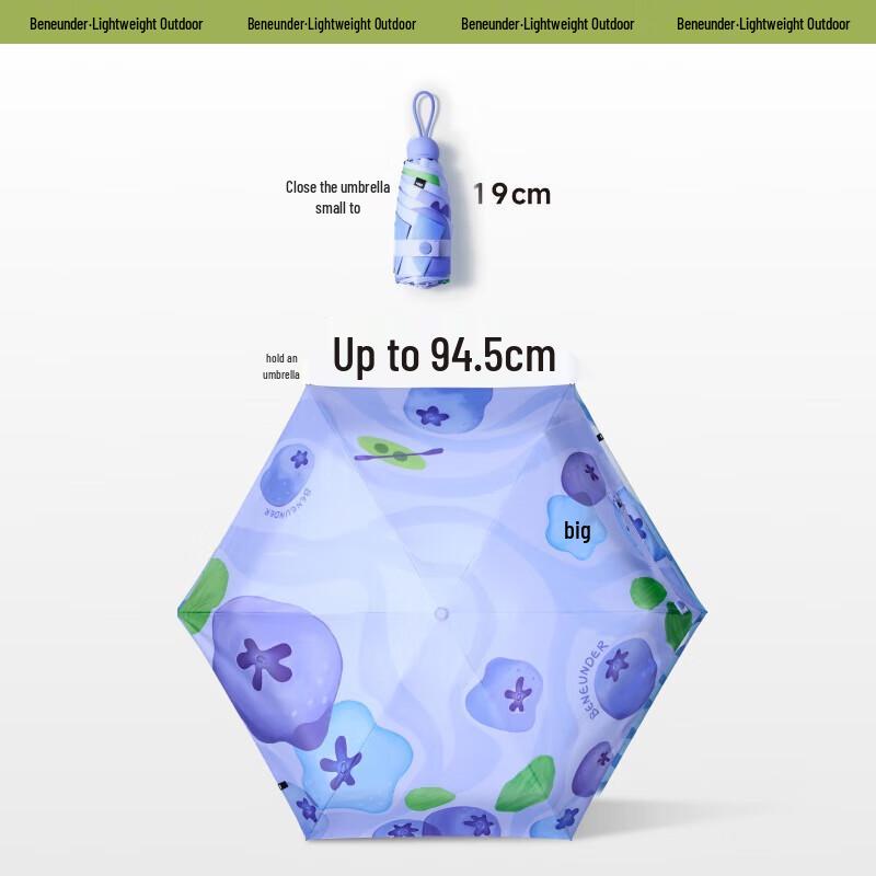 Beneunder Wild Fruit UV Protection Five-Fold Sun & Rain Umbrella