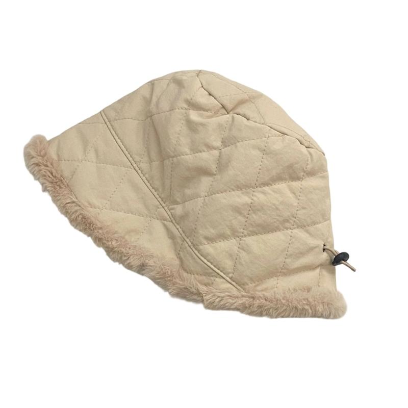 Winter Fisherman Hat Soft and Warm Plush Multifunctional Hat Everyday Wear for Winter Fashion кремовый