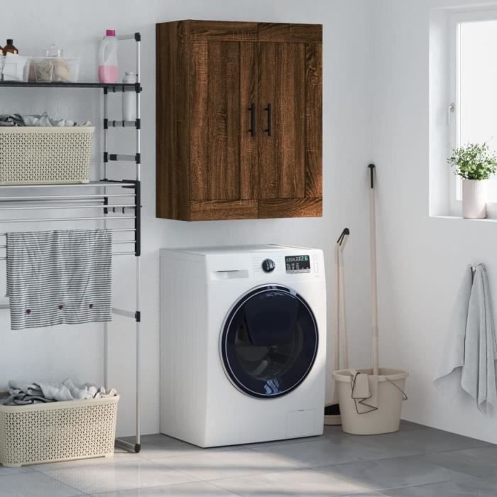 VidaXL Wall Cabinet Brown Oak 69.5x34x90 Cm Engineered Wood 830411