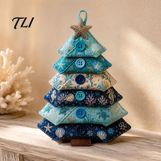 Step by Sewing Project DIY Quilted Fabric Tree Kit, Halloween Craft Fall Crafting Kits for Adults Handmade Christmas Hanging Ornament Holiday