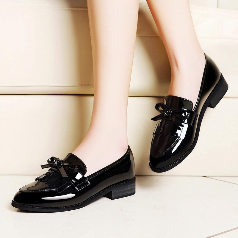 Mandaartins Women Tassel Bow Pointed Toe Black Oxford Shoes Flats Slip On Shoes Mandaartins Women Tassel Bow Pointed Toe Black Oxford Shoes Flats Slip On Shoes