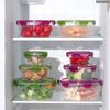 4Pcs Plastic Bowls with Lid Leakproof Food Storage Container Meal Prep Containers Bento Box, Microwave-Safe Round Lunch Boxes