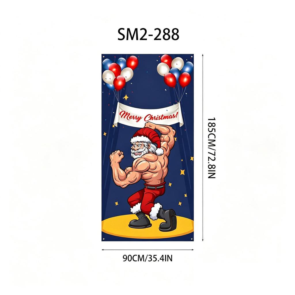 Santa Claus Christmas Hanging Cloth Background Decoration