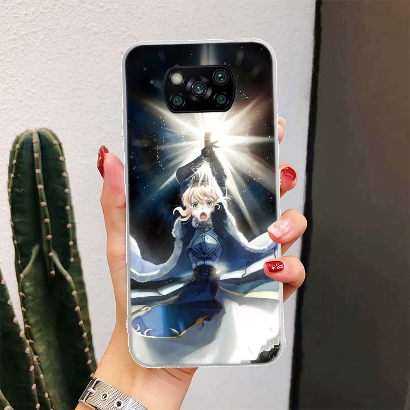 Fate Zero Stay Night Saber For Xiaomi Poco X6 X3 Nfc X5 X4 F6 F5 Pro Phone Case F4 Gt F3 F2 F1 M5S M4 M3 M2 5G Fundas Coque X3 N