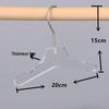 Transparent Acrylic Lingerie Hanger with S-Shaped Hook for Clothes, Fabrics, and Children's Wear.