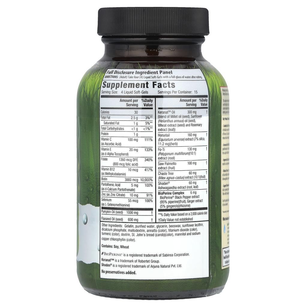 Hair Follicle Stimulator, Women, Liquid Softgels, 60 Tablets