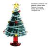 Seasonal Home Festive Ornament Glazed Christmas Tree Figurine, Colorful Miniature Xmas Decor, Handcrafted Exquisite Gift for Colleagues Glass