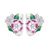 Elegant Orchid And Tulip Floral Hoop Earrings For Women Sophisticated Botanical Design Dainty Jewelry Gift