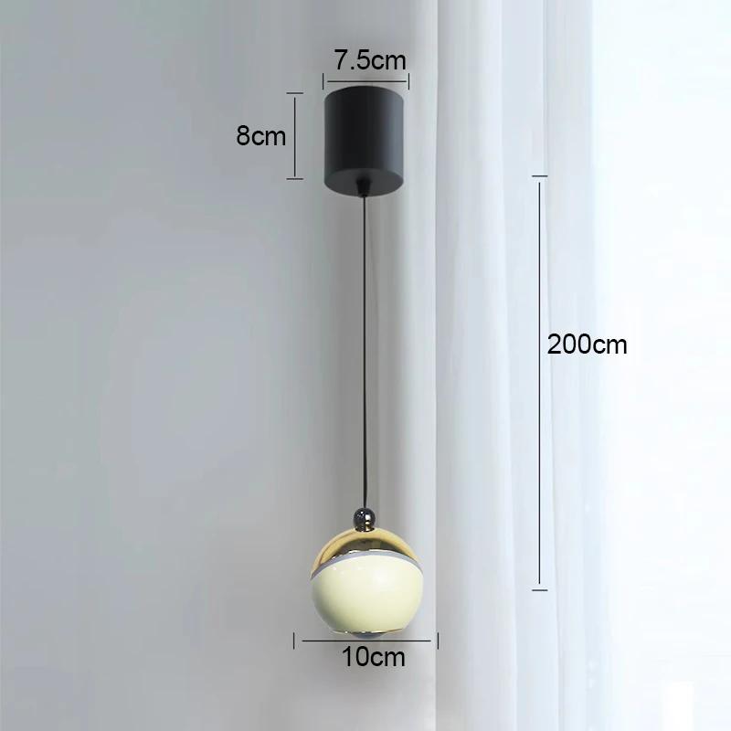 Nordic LED Pendant Lamp Minimalist Bedside Lamp Bedroom Dining Room Study Luxury Spherical Lifting Decor Modern Hanging lights