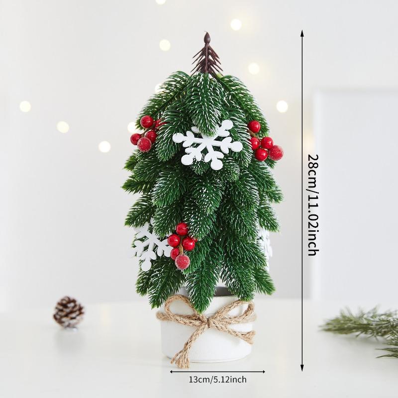 Christmas Ornaments Home Mini Tabletop Christmas Tree Small Potted Plants Nuo Living Room Nobeson Ornaments