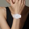 RADO radar TRUE series automatic mechanical movement 30 meters waterproof women's Swiss watch 40mm white dial ceramic case rubber strap R27970109