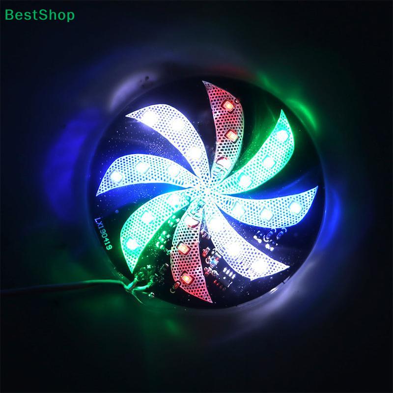12V Motorcycle Wind Fire Wheel LED Warning Light,Waterproof RGB Strobe Flashing Light for Motorbike Safety & Decor