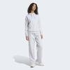adidas Calças cargo de fleece S eSSentialS lineares para mulher, corte regular, de algodão, com bolsos cargo, cinza escovado