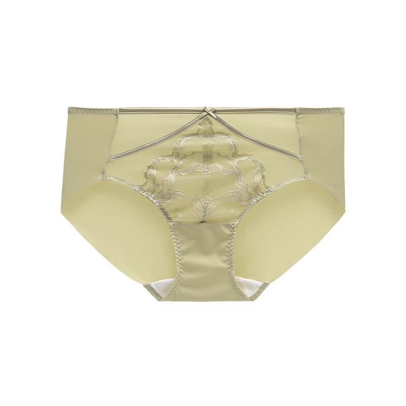 Emrifang Lace Mesh Sheer Mid-Low Waist Briefs