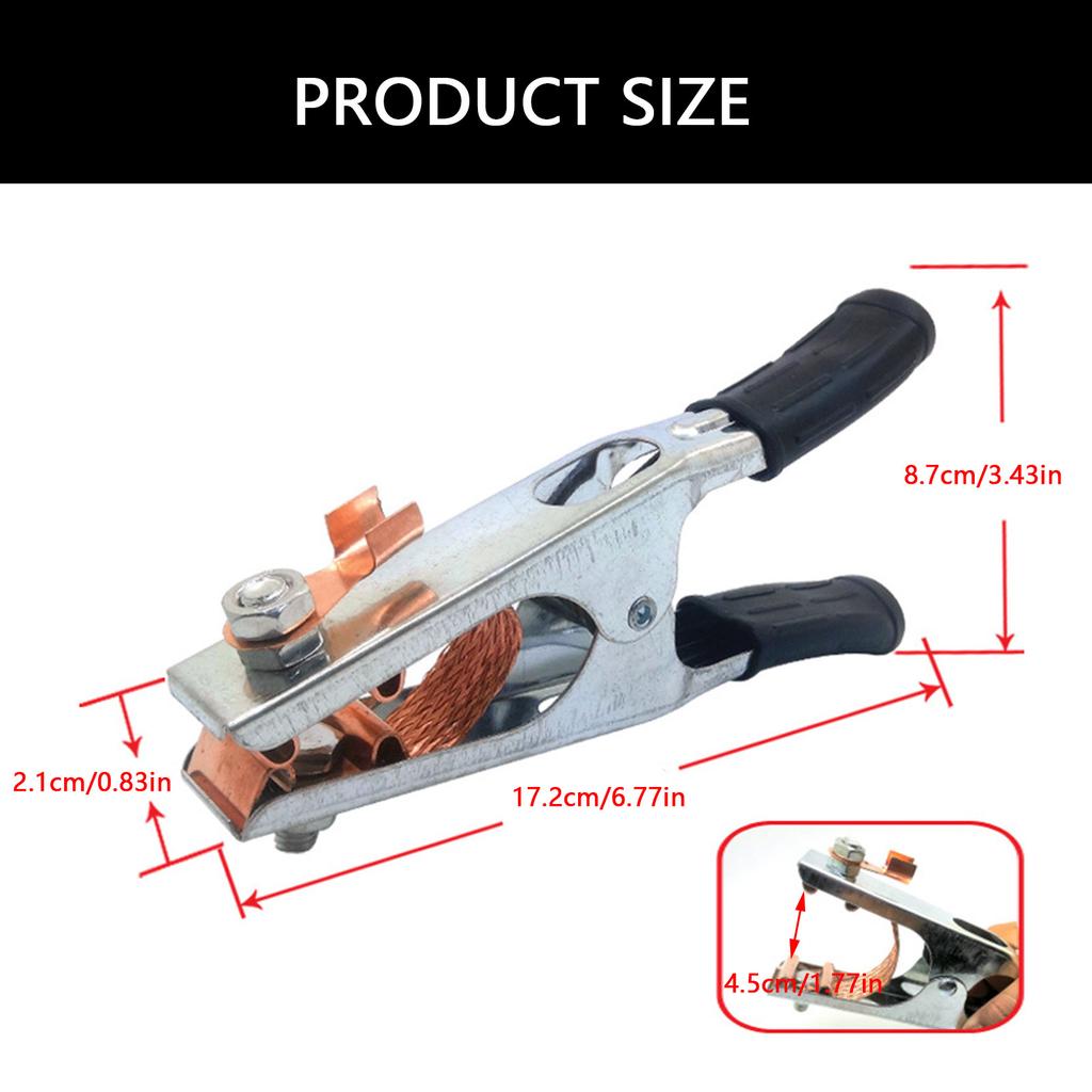 500A Sveisejordklemme Høy Ledningsevne Ergonomisk Sveiseklemme Egnet for MIG MMA TIG ARC Plasma Skjæremaskin