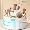 360° Rotating Makeup Organizer - 1Pc Plastic Cosmetic Storage With 5 Compartments - Multi-Functional Holder For Brushes