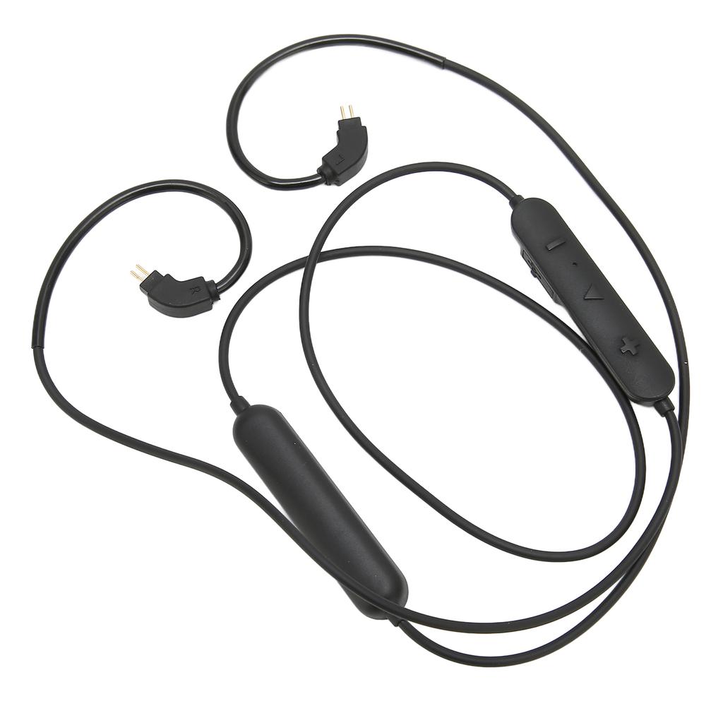 BT Earphone Cable 2 Pin Rechargeable Replace Upgrade Earbuds Wireless Cable with Mic Volume Control for Massdrop