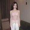 Korean Polka Dot Tube Top Suspender Vest Women's Summer New Kinked High-end Irregular Hem Casual Top Tide