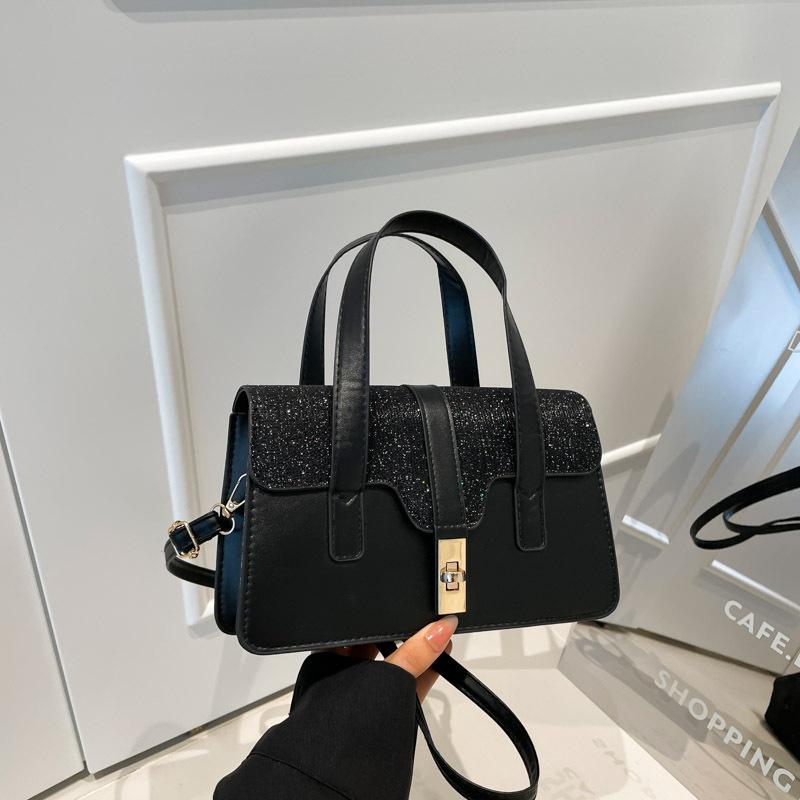 

Simple and stylish new personalized handbag women s casual retro versatile light commute premium messenger bag чёрный