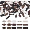 100PCS Handmade Wooden Tags Label Links Wood Decorative Buttons Embroidered Garment Label for DIY Sewing Knitting