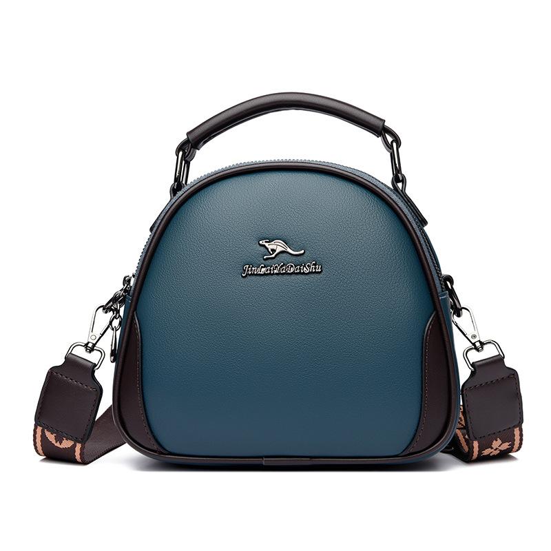 

Прямые продажи с завода новых простых и модных вместительных сумок-тоут для женщин с ретро-принтом, на одно плечо, популярные для прямых трансляций m синий