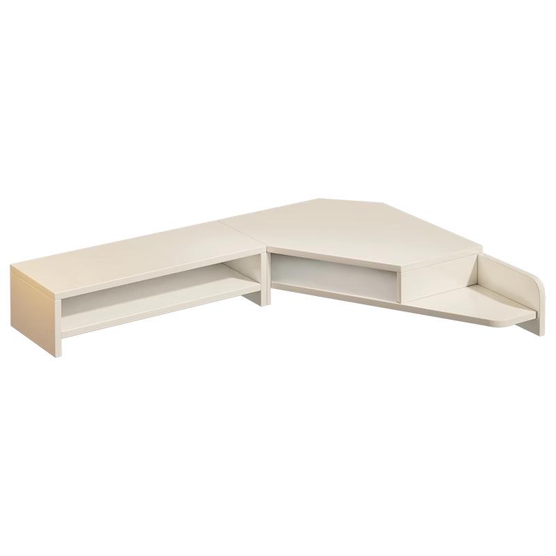 Corner Desktop Monitor Stand with Storage Rack