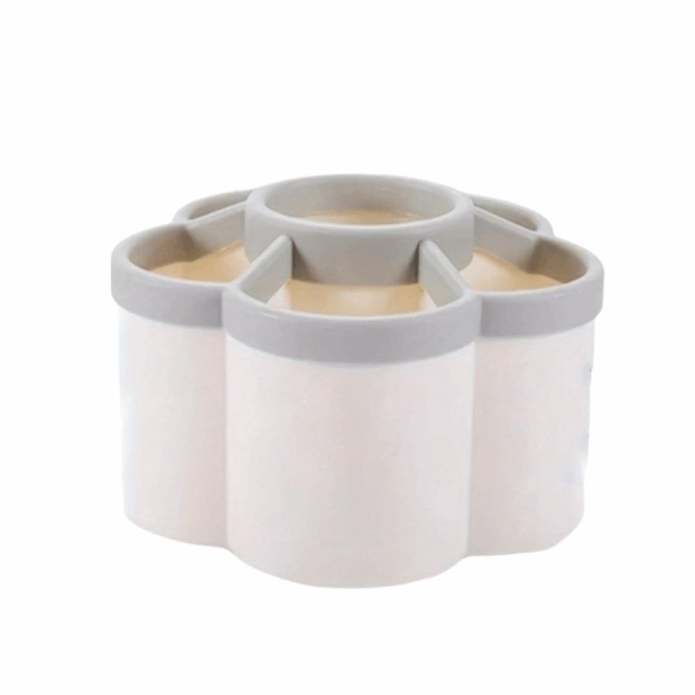 Large Capacity Pencil Box Rotatable Makeup Brush Holder Creative Storage Holder Cosmetic Brush белый