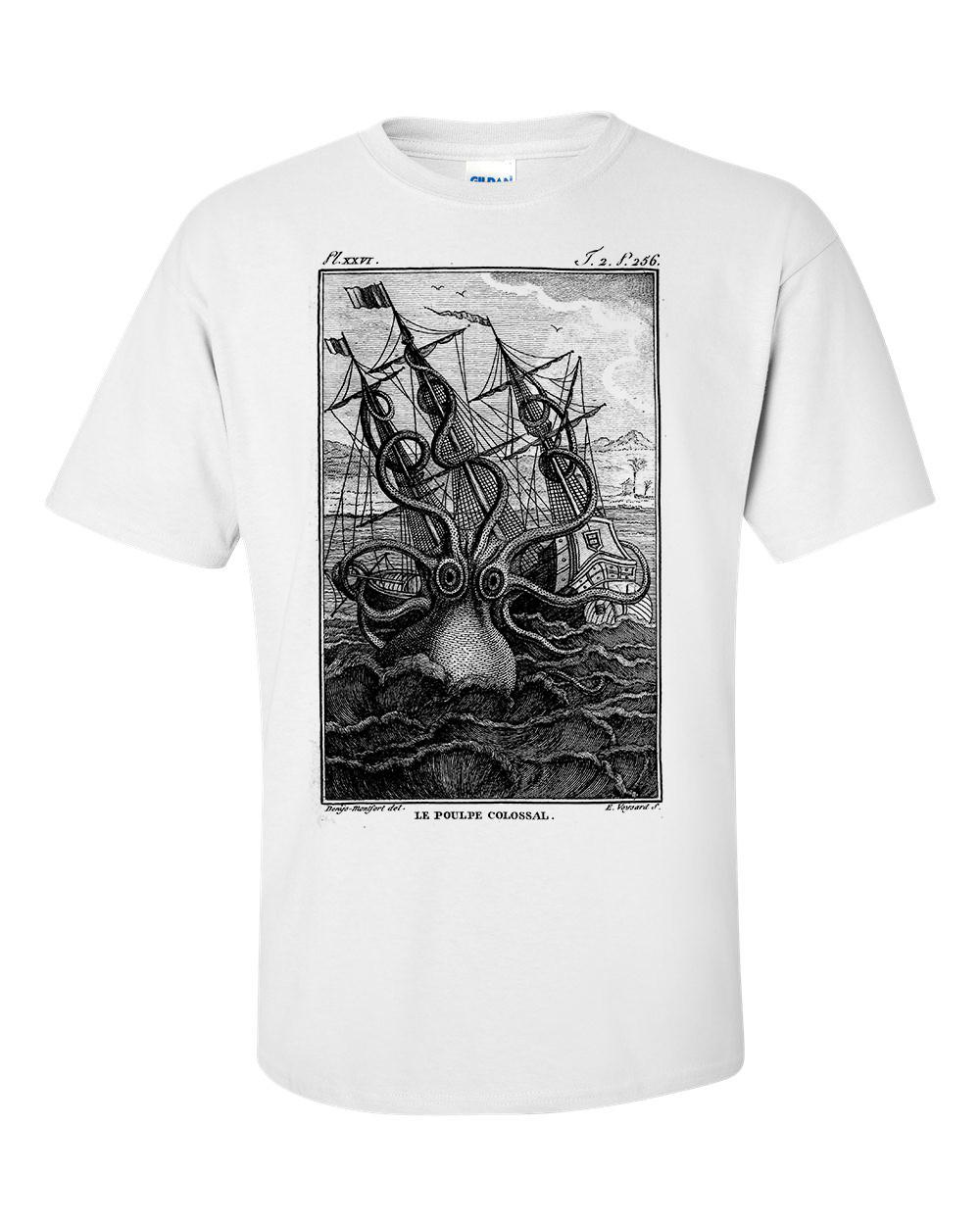 Kraken Le Poulpe Colossal Giant Octopus Pierre Dénys de Montfort T-Shirt L