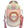 Cartoon Space - Capsule Kids Straw Cup, Portable Leak - Proof, 820ML Large Capacity Student School Travel Water Cup