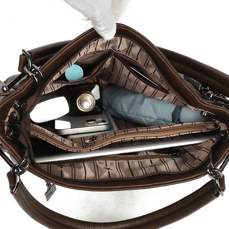 PU Messenger Bag Women's Large Capacity Shoulder Bag Mother Bag