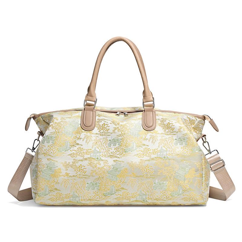 

New Chinese-style travel bag, trendy single-shoulder sports and fitness bag, casual versatile handbag and storage bag жёлтый