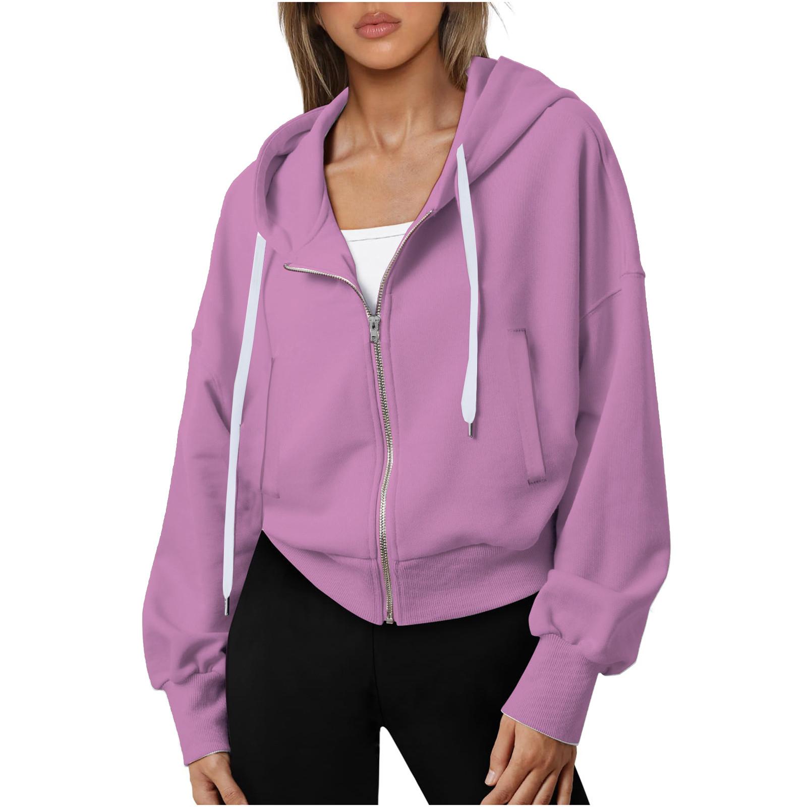 

Женский осенне-зимний повседневный корсет на молнии с капюшоном, свободный пуловер для йоги с талией 4/3 для больших мальчиков, повседневный пуловер для йоги с длинными рукавами XL розовый