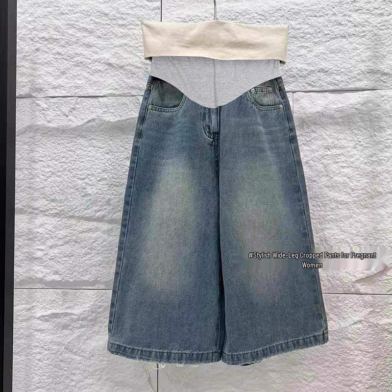 2026 Spring Korean Style Maternity Straight-Leg Support Shorts Double Extra Large