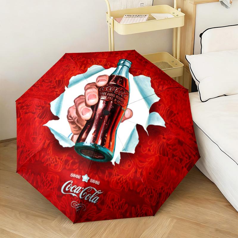 Christmas Gift Halloween Theme Bear Truck Coca Cola umbrella is suitable for all seasons, including home travel and outdoor activities Y3