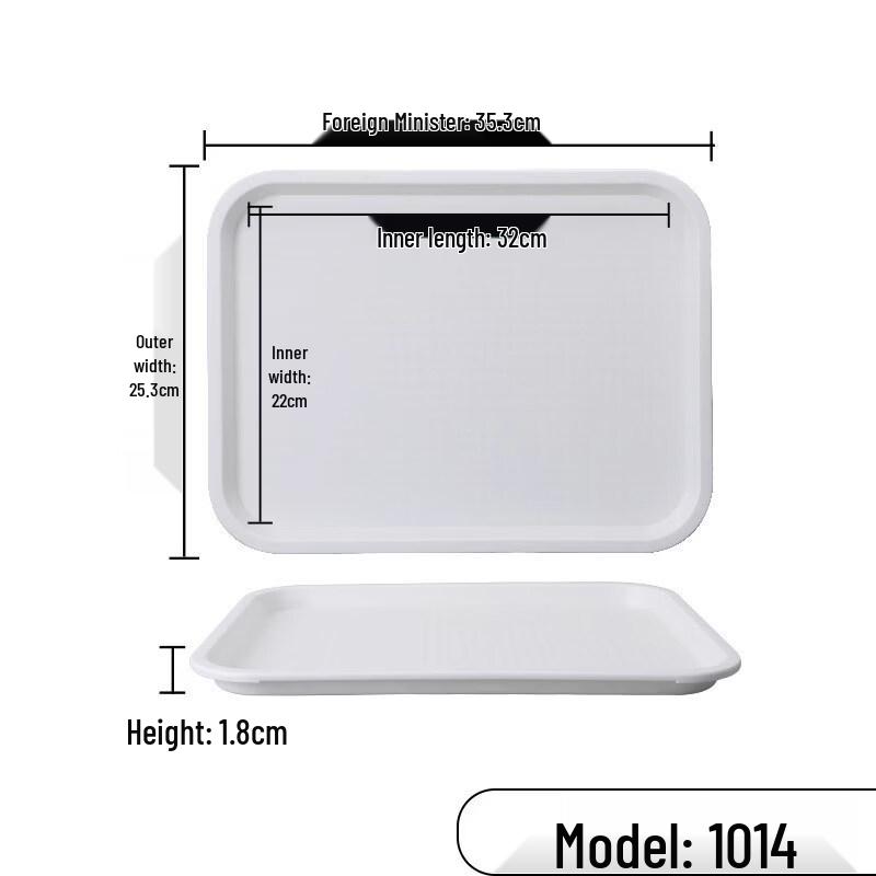 Jingbaodi Commercial Plastic Rectangular Serving Tray