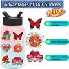 10/30/50PCS Vintage Red Sticky PVC Sticker Aesthetic Children's Stationery DIY Decoration Scrapbooking School Supplies