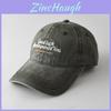 Vintage Wash Embroidered Letter Baseball Cap With Curved Brim For Casual Style