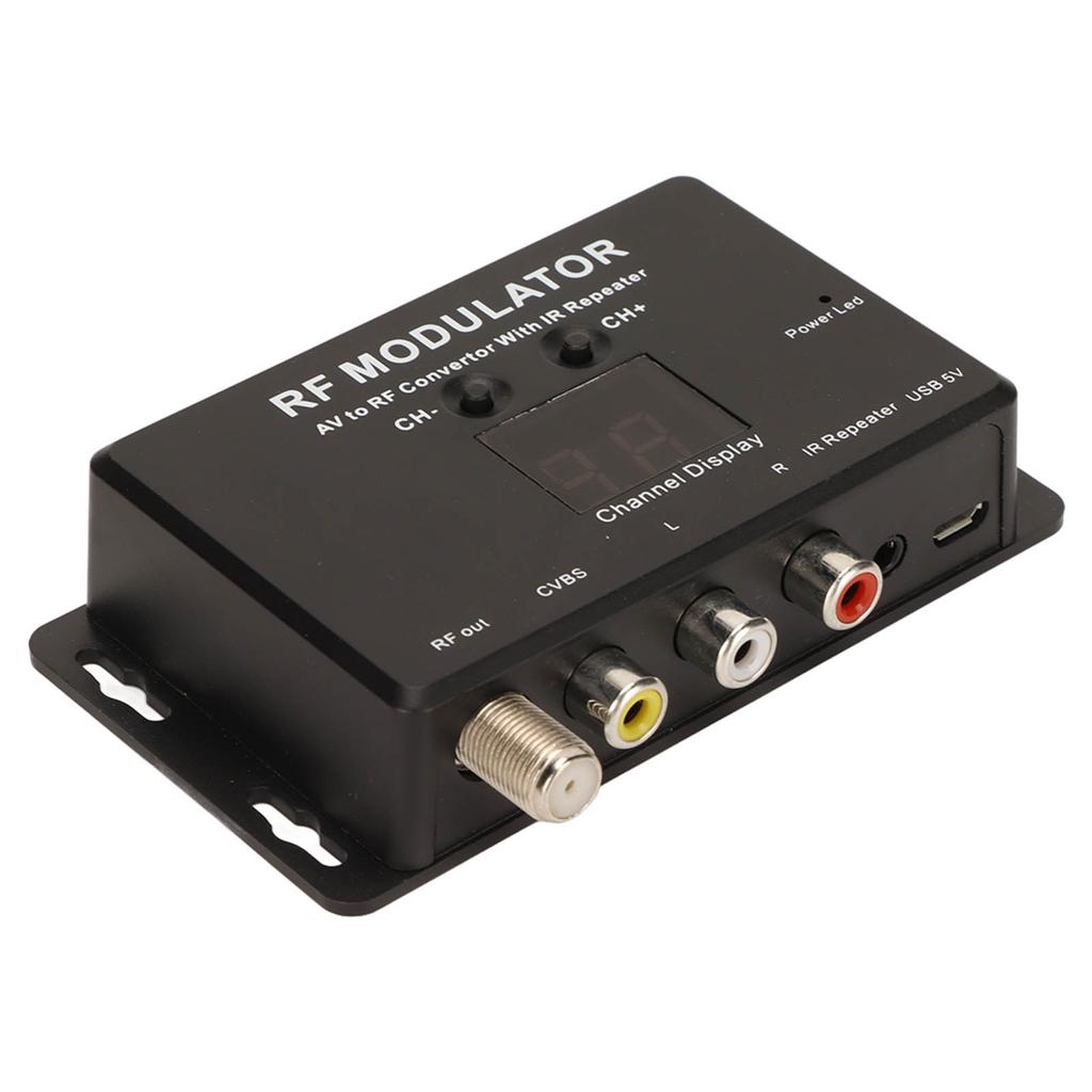 RF Modulator Professional AV to RF Convertor with IR Repeater for Set Top Box DVR DVD