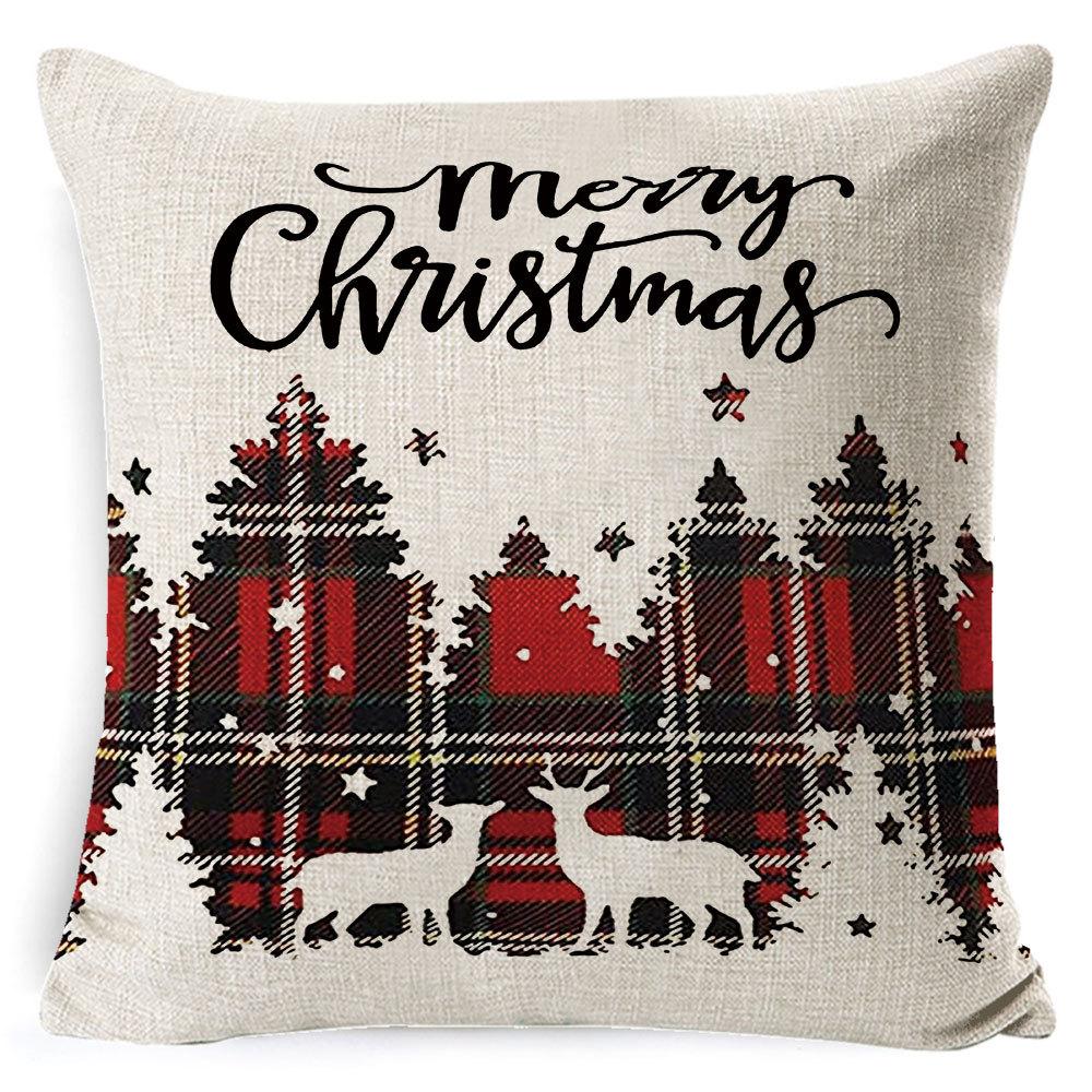Nový vánoční povlak na polštář kostkovaný polštář domov pohovka polštář povlak na polštář dárek postel polštář