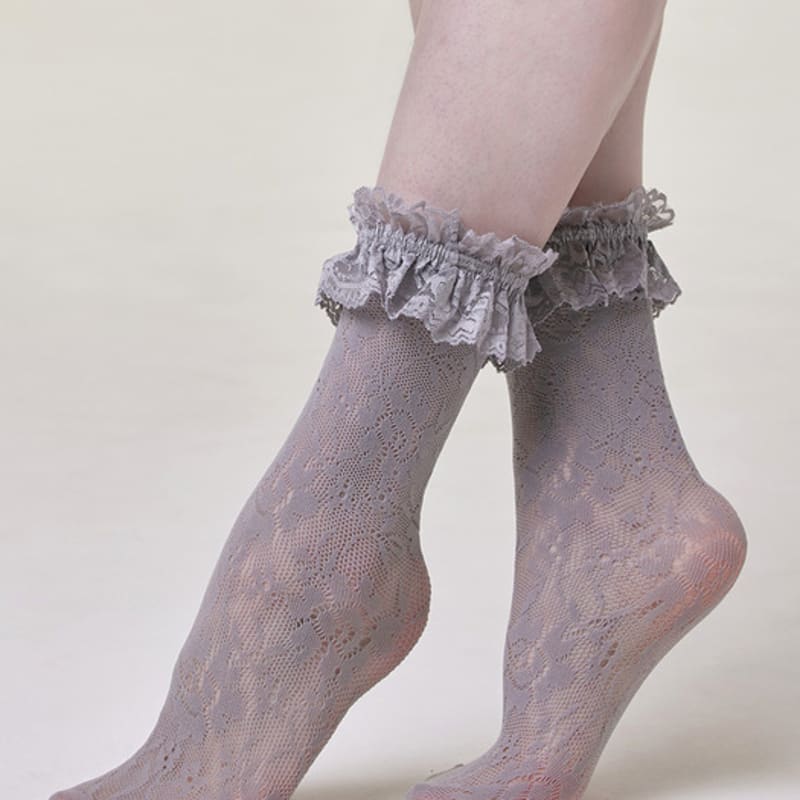 HUGDAY Rüschenspitzensocken