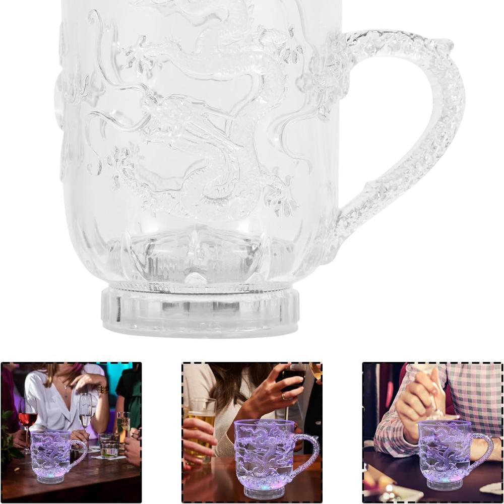 285ML Luminous Drinkware Cup LED Flashing Acrylic Drinking Induction Cup Pouring Induction Light Suitable for Whiskey Bar Party