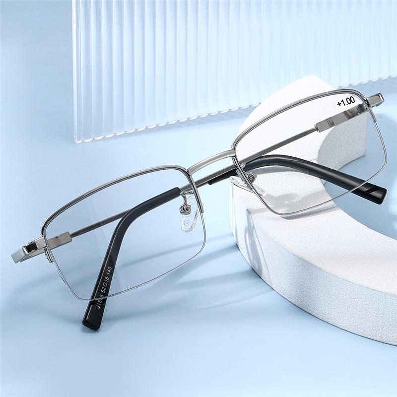 Color-Changing Multi-Focus Reading Glasses Far And Near Anti-Blue Light Middle-Aged And Elderly Business Reading Glasses