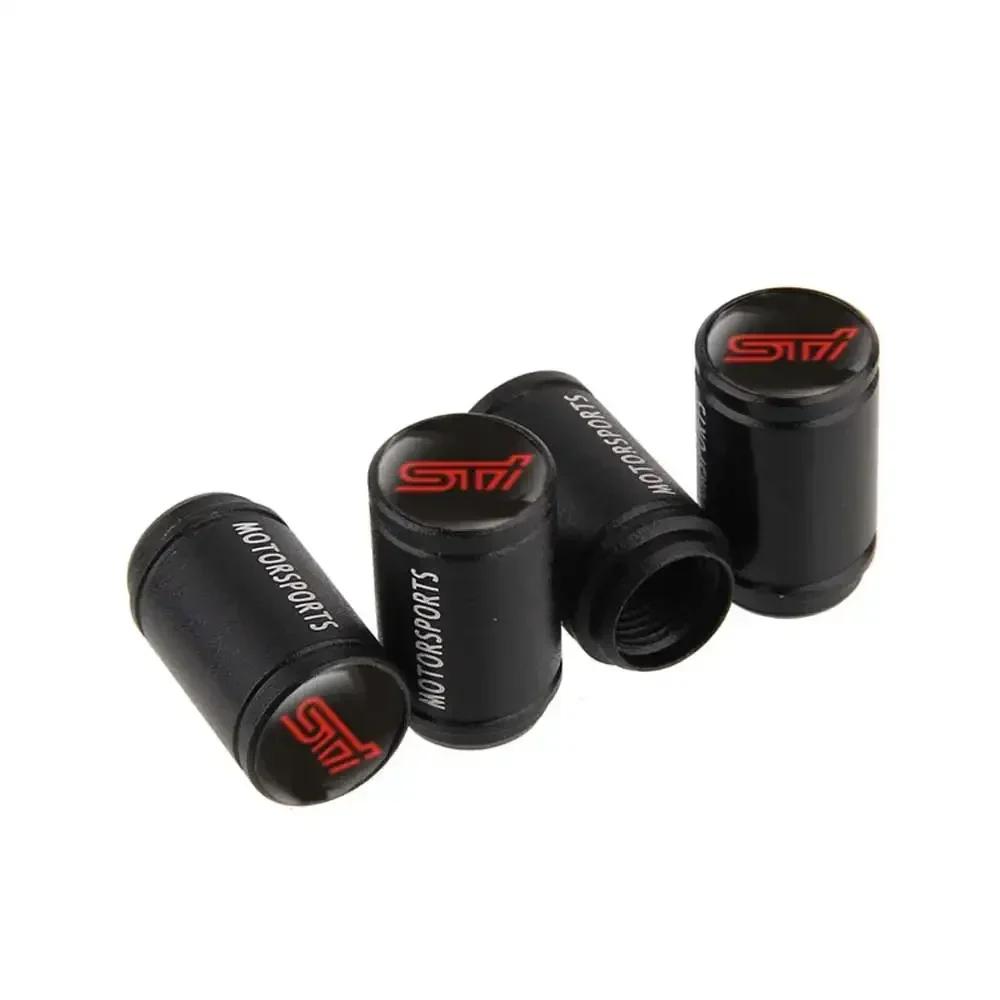 4PCS Aluminum Alloy Car Wheel Tire Valve Caps Covers Decoration For Subaru STI XV WRC WRX BRZ FORESTER IMPREZA LEGACY OUTBACK X555
