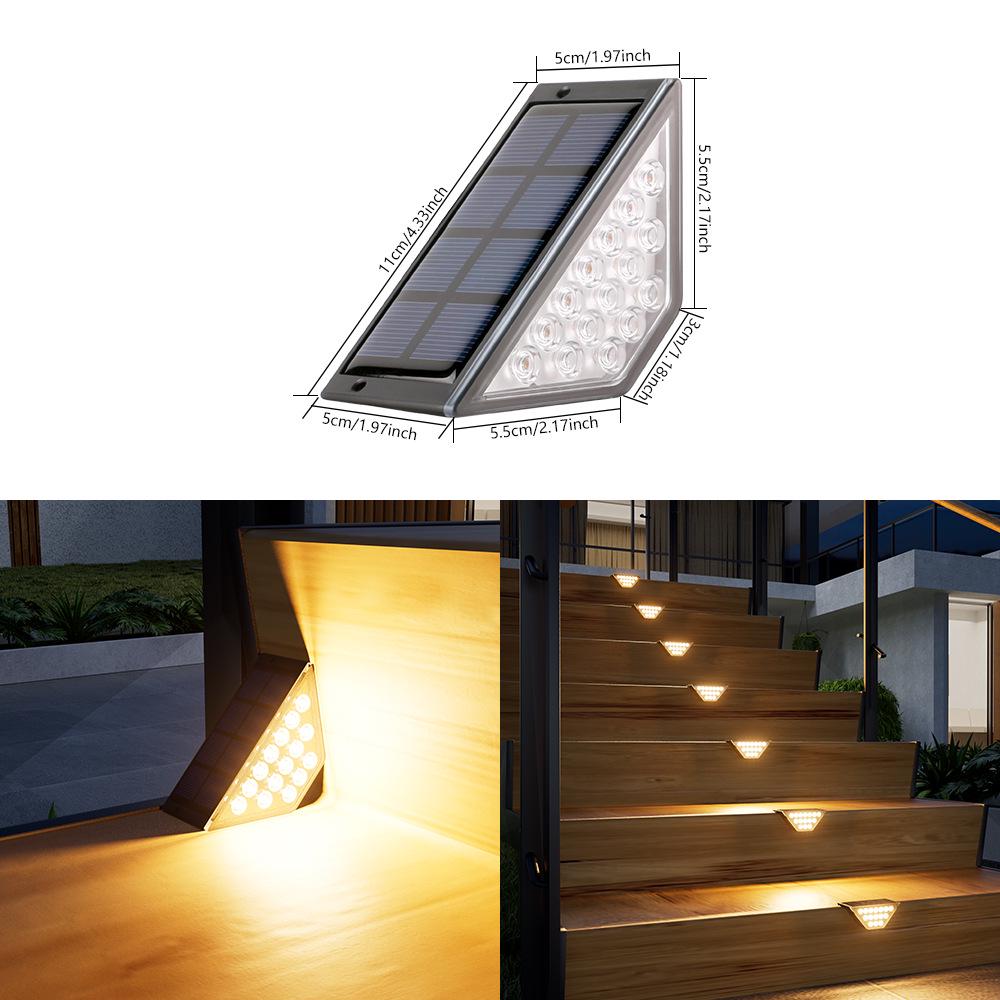 Waterproof Outdoor Solar Step & Pathway Lights for Courtyard and Stairway.