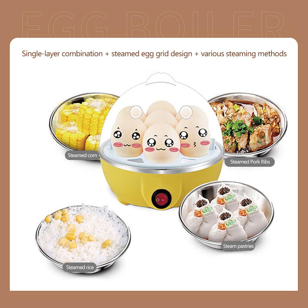 Multifunktionaler Mini-Eierkocher Ein-Knopf-Elektrischer Eier-/Mais-/Süßkartoffel-/Milchkocher Schnelles Frühstück Küchengeräte Kinderbedienbar