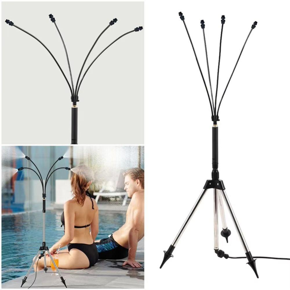 Adjustable Height Misting System Mist Fan Water Misters Cooling Standing Misters BBQ