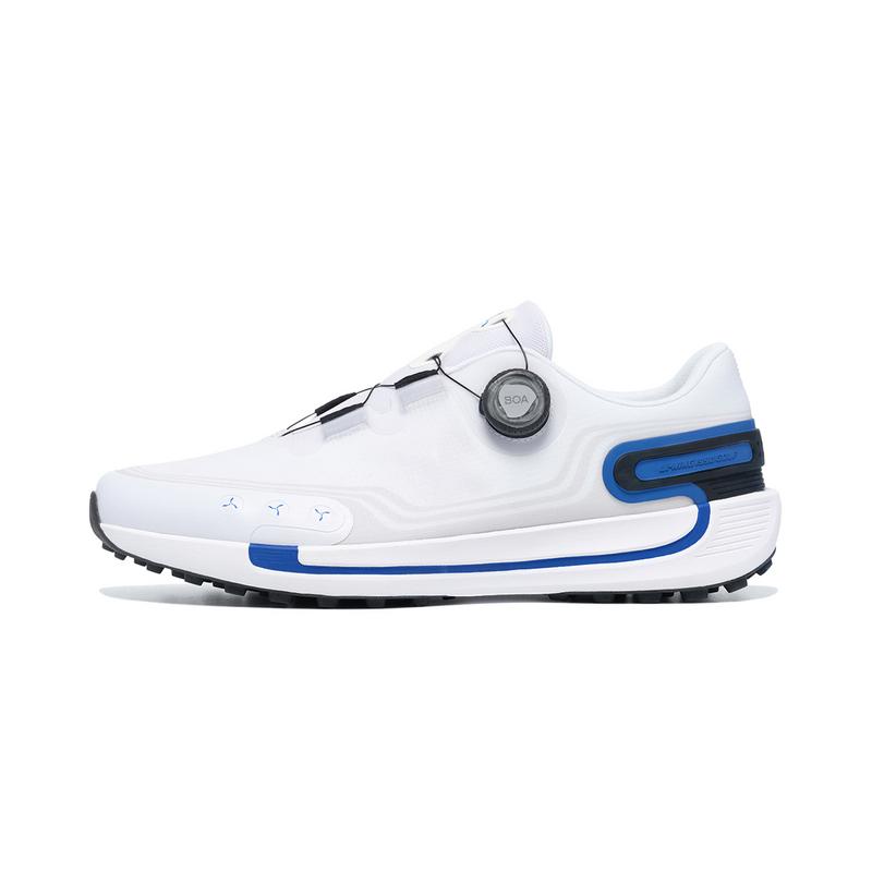 Li-Ning 1990 Eagle Style Sports Comfortable Wear-Resistant Breathable Low-Top Golf Shoes Men sneaker Standard-White AGFV003-5